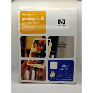 HP Textured Greeting Cards Ivory Half-Fold 65lb Inkjet - 20 Cards & Envelopes